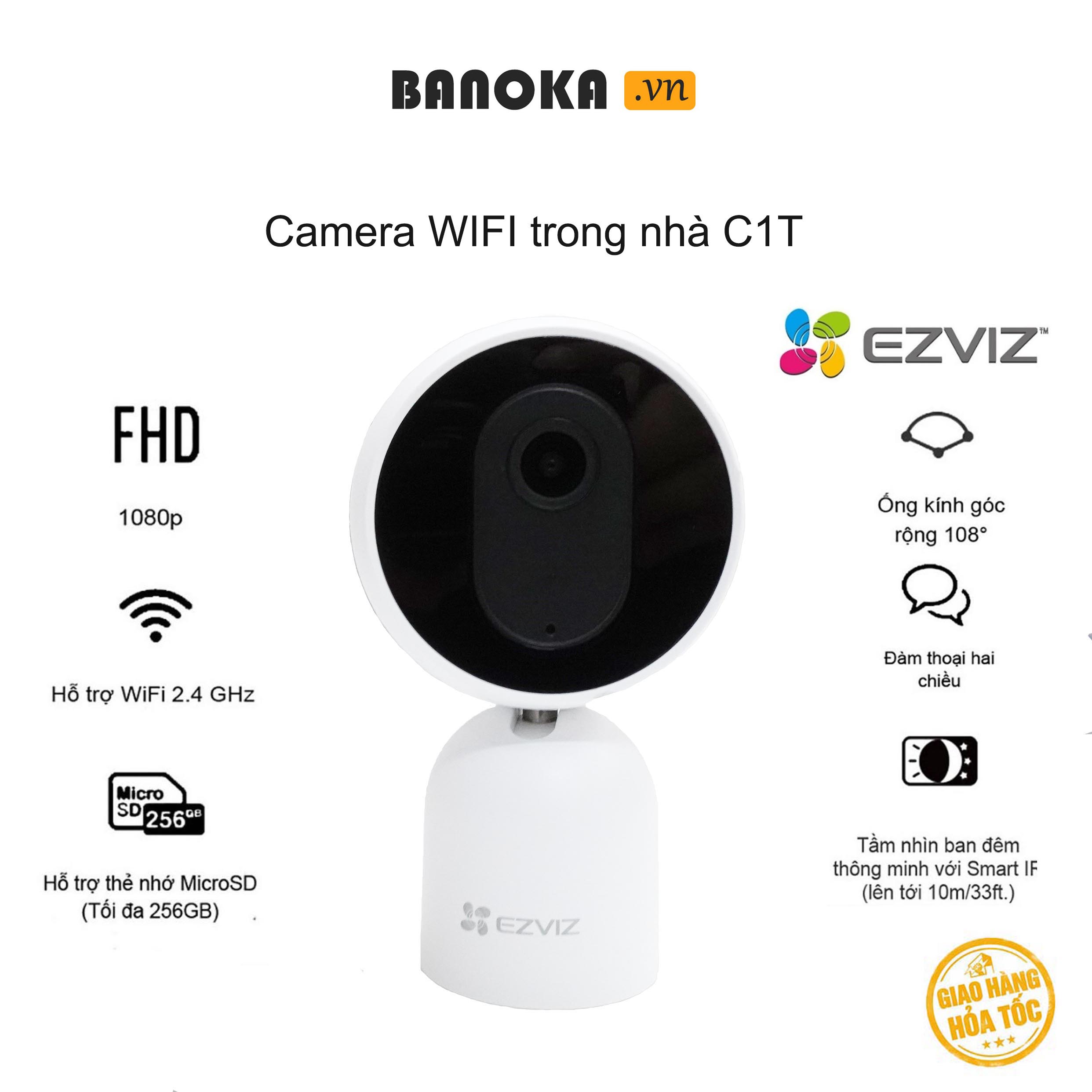 Camera wifi trong nhà EZVIZ C1T Full HD 1080P